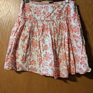 Gap orange/ white mini shirt size 8